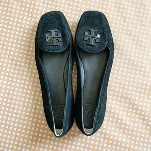 Tory Burch Fitz Suede Loafer Flat Black | Size 9.5